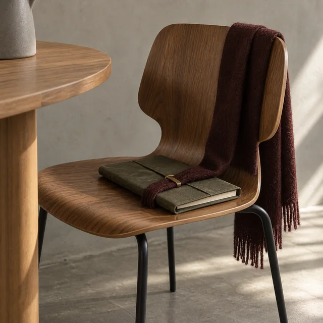 A single chair reserved at a table for the next writer to arrive